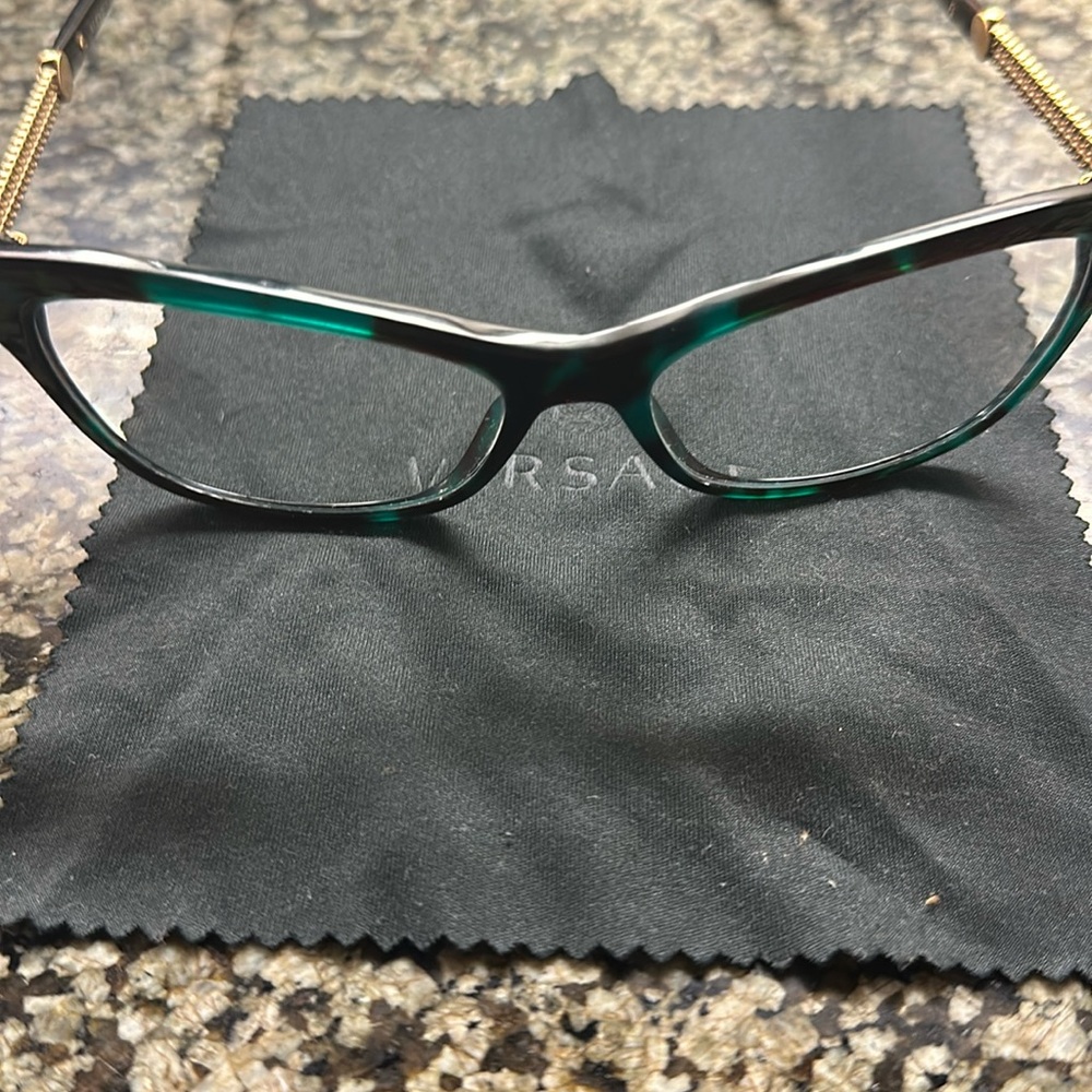 Women’s Versace frames, green and gold